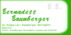 bernadett baumberger business card